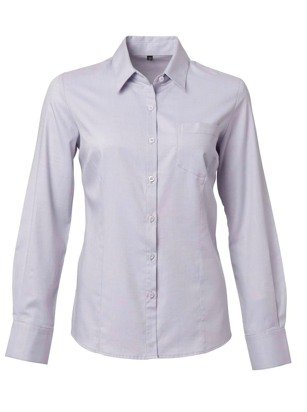 Ladies Lucca L/S Serena Blouse - Grey